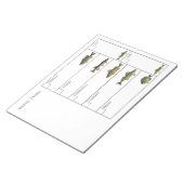 Modern Simple Fisherman Fish Weekly Calendar Notitieblok (Schuin)