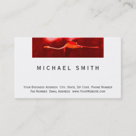 Modern Simple Flamingo Visitekaartje