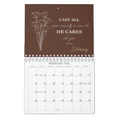 Modern Simple Floral Christian Kalender (Feb 2026)