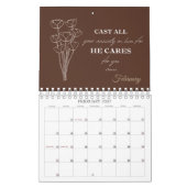 Modern Simple Floral Christian Kalender (Feb 2027)