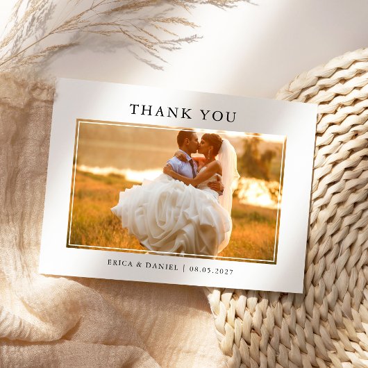 Modern Simple Framed Photo Wedding Landscape