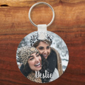 Modern Simple Friend Photo Bestie Sleutelhanger (Voorkant)