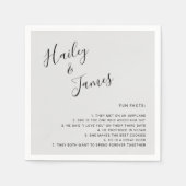 Modern Simple Fun Feit Grey Silver Wedding Servet (Voorkant)