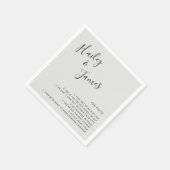 Modern Simple Fun Feit Grey Silver Wedding Servet (Hoek)