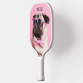 Modern Simple Funny Dog Pet Photo Pickleball Paddle (Links)