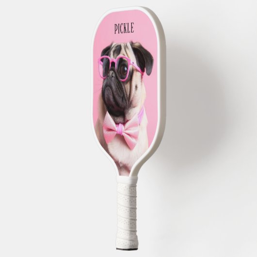 Modern Simple Funny Dog Pet Photo Pickleball Paddle (Links)