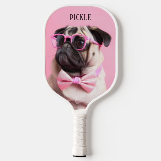 Modern Simple Funny Dog Pet Photo Pickleball Paddle (Achterkant)