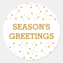 Modern Simple Gold Personalized Envelope Seal Ronde Sticker