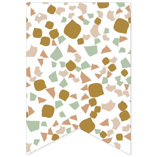 Modern Simple Gold Terrazzo-bundeling Vlaggetjes (Tweede vlag)