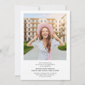 Modern Simple Graduate 2 Photo Graduation Aankondiging (Achterkant)