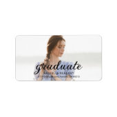Modern Simple Graduation Photo Address Label (Voorkant)