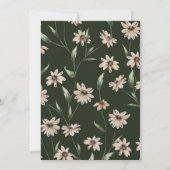 Modern Simple Green Floral Wedding Kaart (Achterkant)