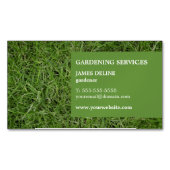 Modern Simple Green Grass Gardener Visitekaartje Magneet (Voorkant)