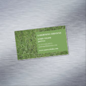 Modern Simple Green Grass Gardener Visitekaartje Magneet (Voorbeeld)