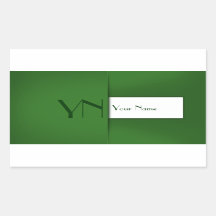 Modern Simple Green Monogram Name
