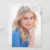 Modern Simple Green Photo Afstuderen Save The Date (Achterkant)