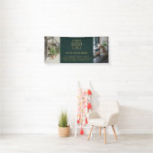 Modern Simple Green Zakelijk Logo & Foto Spandoek (Insitu)