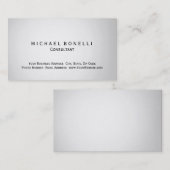 Modern Simple Grey Consultant-Visitekaartje Visitekaartje (Voorkant / Achterkant)
