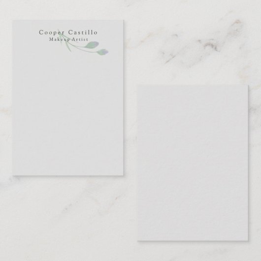 Modern Simple Grey Professioneel Minimalistisch Bl Notitiekaartje (Voorkant / Achterkant)