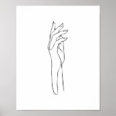 Modern Simple Hand Line Art Poster (Voorkant)