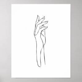 Modern Simple Hand Line Art Poster