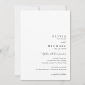 Modern Simple Handwriting All in One Wedding Kaart (Voorkant)