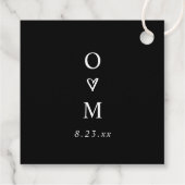 Modern Simple Handwriting Black and White Wedding Bedankjes Labels (Achterkant)