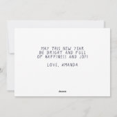 Modern Simple Happy Nieuwjaar 2023 Foto Feestdagenkaart (Achterkant)