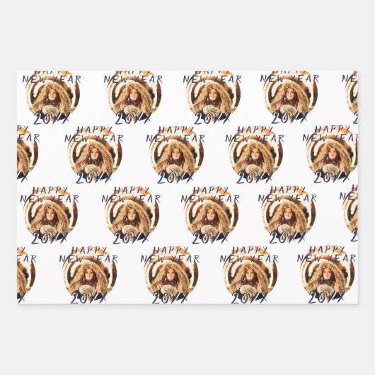 Modern Simple Happy Nieuwjaar 2023 Foto Inpakpapier Vel (Voorkant)