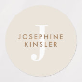 Modern Simple Initiaal Boho Waterproof Name Labs Labels (Design 2)