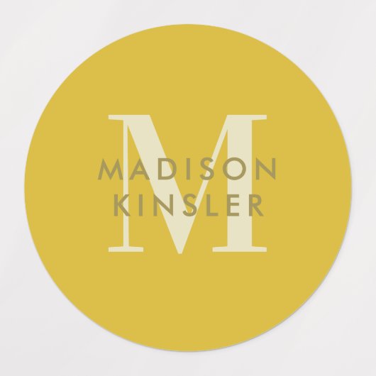 Modern Simple Initiaal Boho Waterproof Name Labs Labels (Design 1)