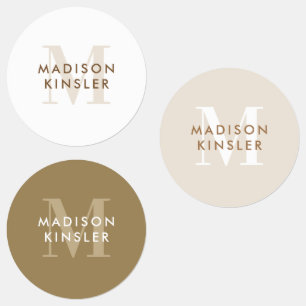 Modern Simple Initiaal Boho Waterproof Name Labs Labels