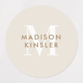 Modern Simple Initiaal Boho Waterproof Name Labs Labels (Design 2)