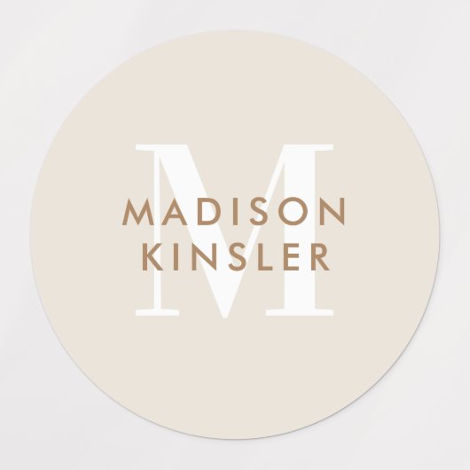 Modern Simple Initiaal Boho Waterproof Name Labs Labels (Design 2)