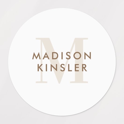 Modern Simple Initiaal Boho Waterproof Name Labs Labels (Design 1)