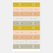Modern Simple Initiaal Boho Waterproof Name Labs Labels (Vel)
