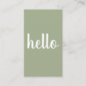 Modern Simple Khaki White QR Code Consultant  Visitekaartje (Voorkant)