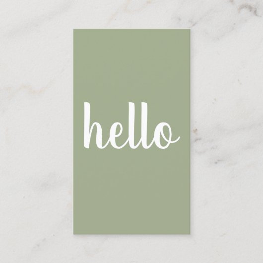 Modern Simple Khaki White QR Code Consultant  Visitekaartje (Voorkant)