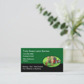 Modern Simple Lawn Service Business Cards Visitekaartje (Staand voorkant)