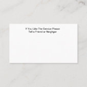 Modern Simple Lawn Service Business Cards Visitekaartje (Achterkant)