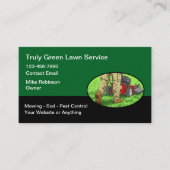 Modern Simple Lawn Service Business Cards Visitekaartje (Voorkant)
