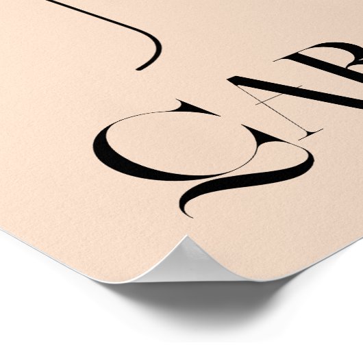 Modern Simple Line Art Black, Boho Chic-Poster Poster (Hoek)