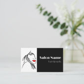 Modern Simple Line Art Salon Voeg uw Logo toe Visitekaartje (Staand voorkant)