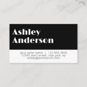 Modern Simple Line Art Salon Voeg uw Logo toe Visitekaartje (Achterkant)