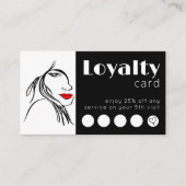 Modern Simple Line Art Salon Voeg uw Logo toe Visitekaartje (Voorkant)