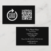Modern Simple Logo Professional with QR Code Visitekaartje (Voorkant / Achterkant)