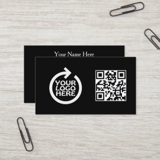 Modern Simple Logo Professional with QR Code Visitekaartje