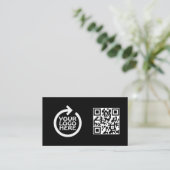 Modern Simple Logo Professional with QR Code Visitekaartje (Staand voorkant)