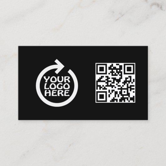 Modern Simple Logo Professional with QR Code Visitekaartje (Voorkant)