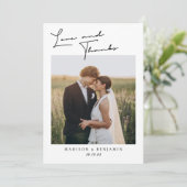 Modern Simple Love and Bedankt Wedding (Staand voorkant)
